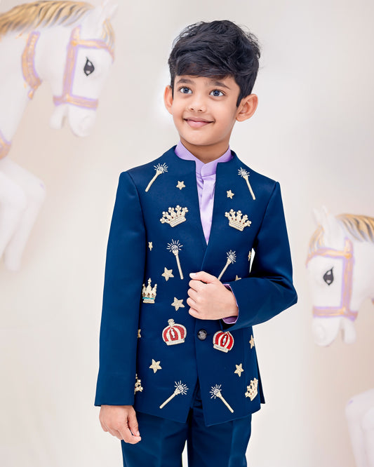 GOLDEN CROWN BLUE BLAZER SET