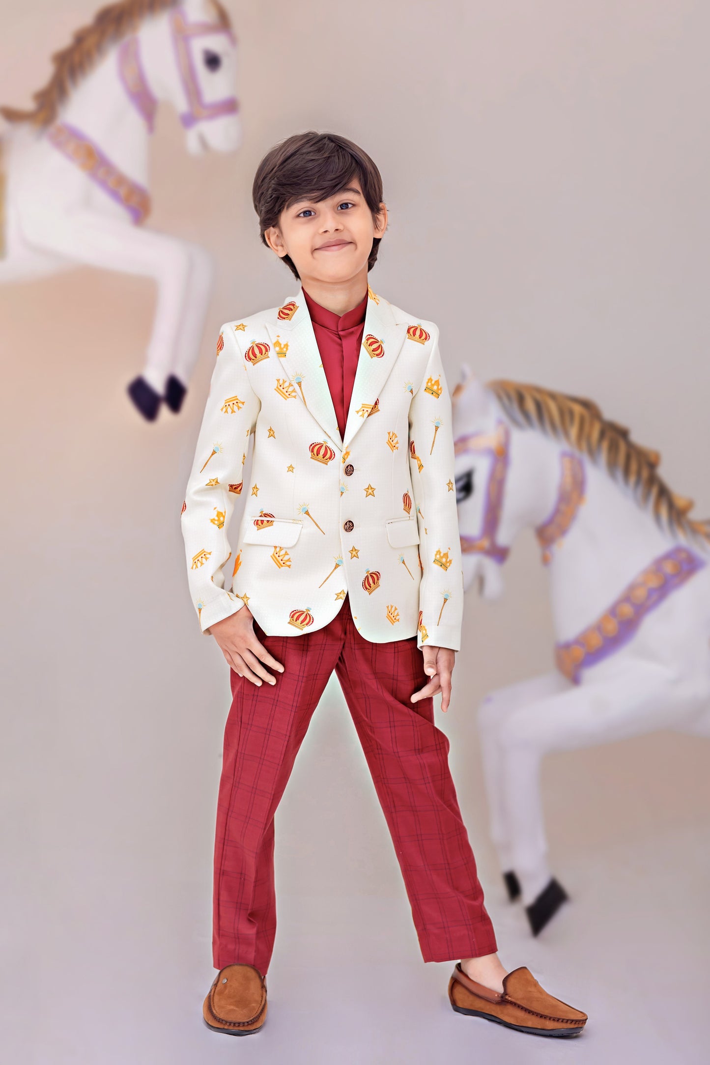 CROWN PRINTED BLAZER