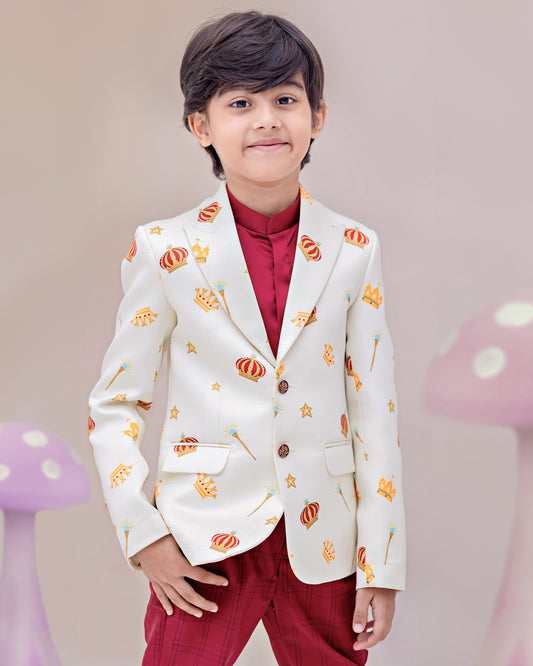 CROWN PRINTED BLAZER