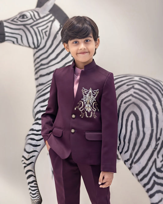 BURGUNDY CREST BLAZER