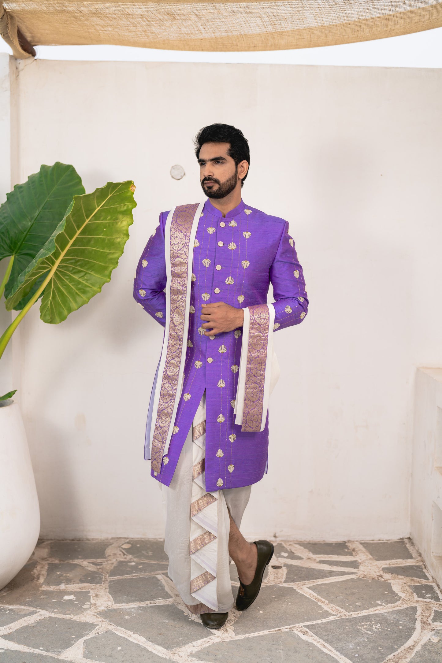 LAVENDER SHELL SHERWANI