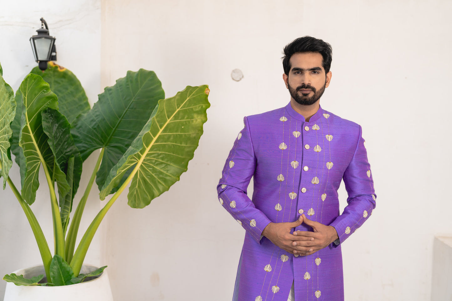 LAVENDER SHELL SHERWANI