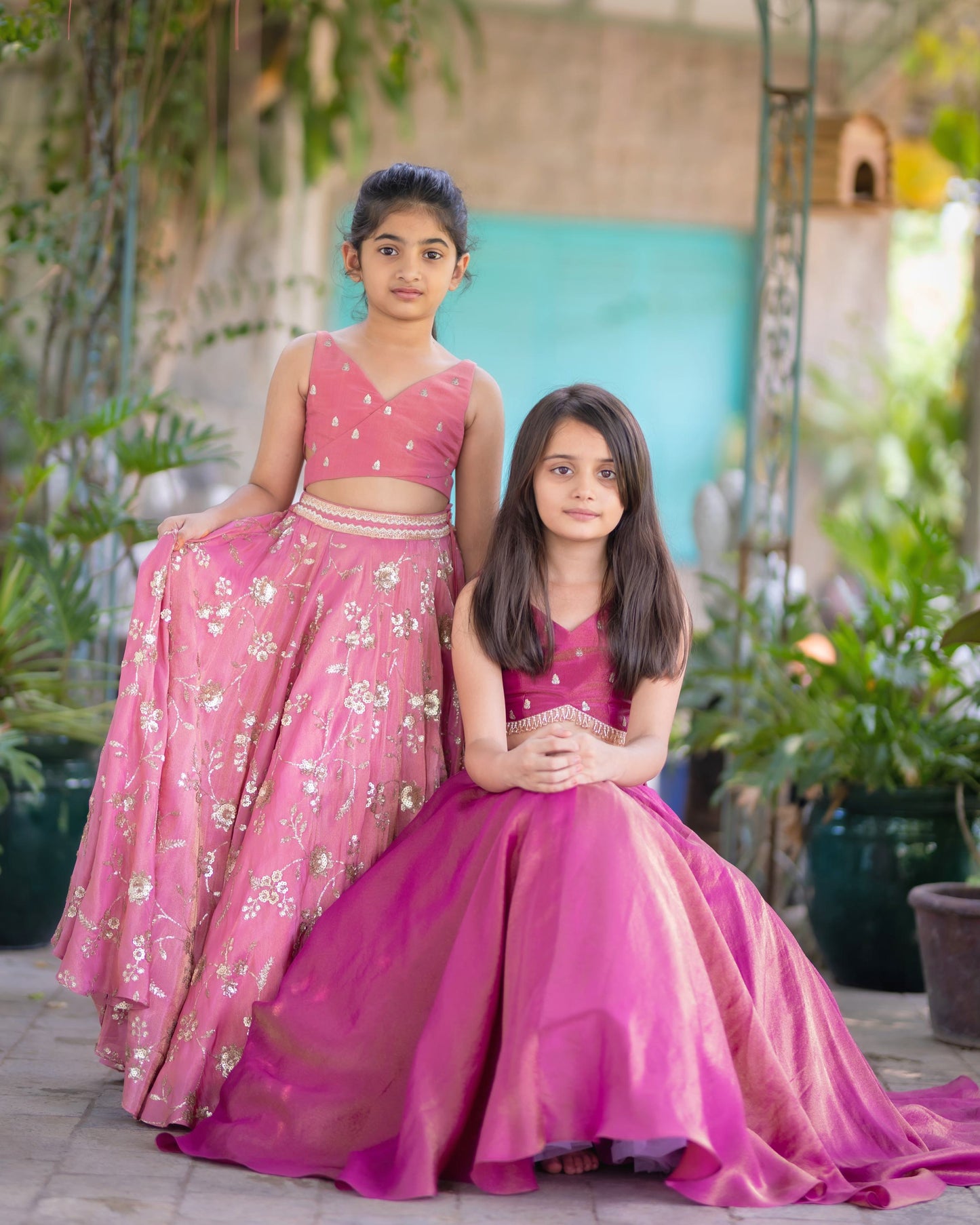 Jhilmil tissue lehnga