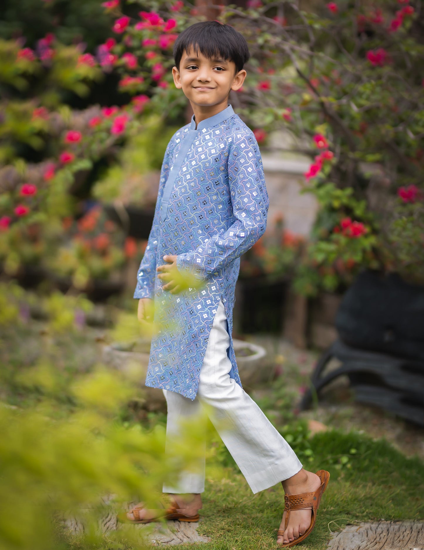 Jhilmil blue kurta