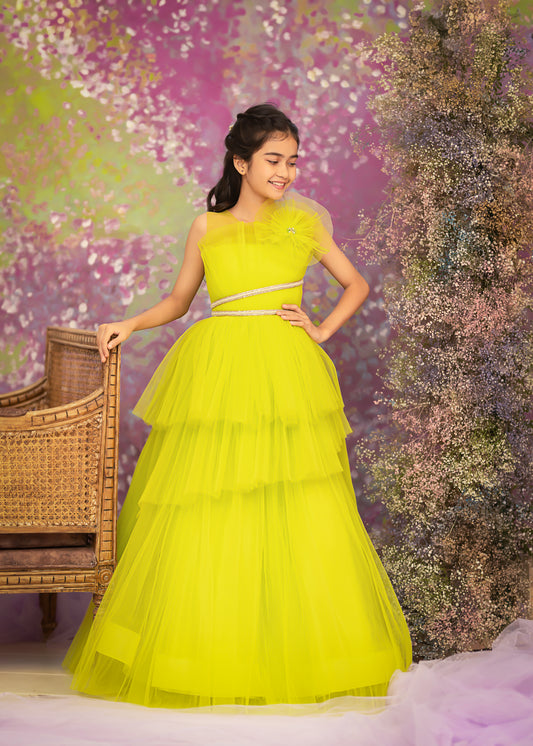 "Green Crush" - Layered Gown