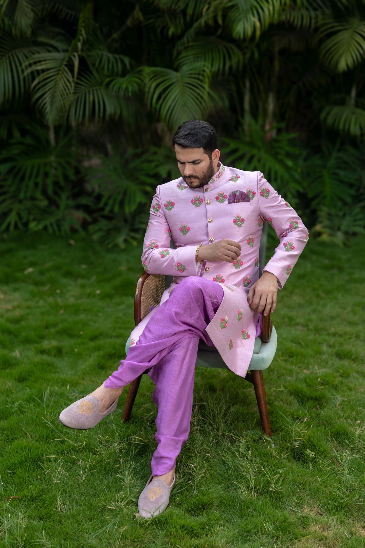 LAVENDER DORI WORK SHERWANI