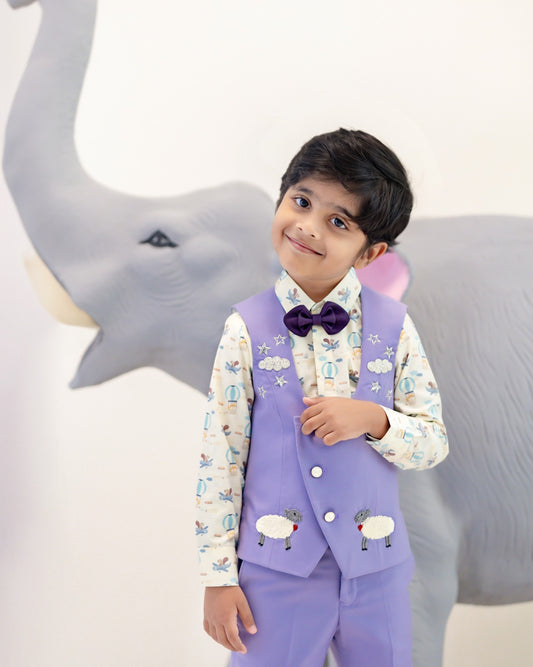 SHEEP AND CLOUD WAISTCOAT SET