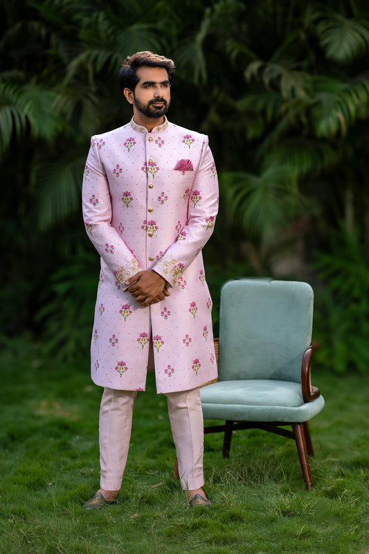 PINK MOSAIC SHERWANI