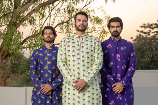 PURPLE CHINTZ KURTA