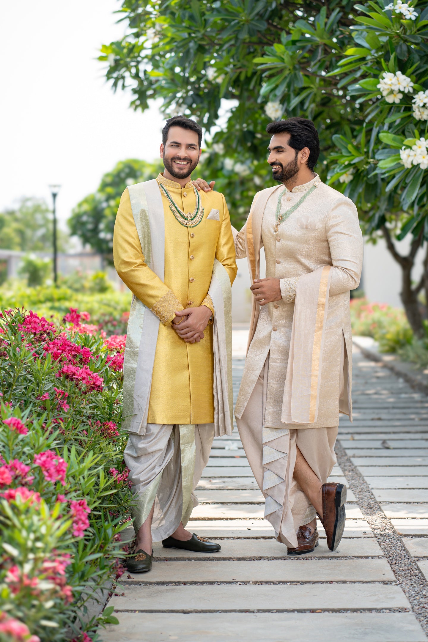 SILVER BANARSI SHERWANI
