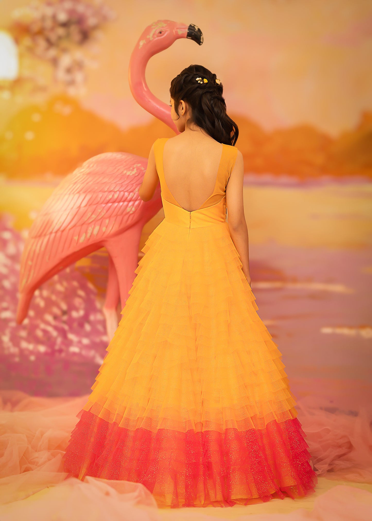 "Golden Sunset" - Ombre Tulle Gown