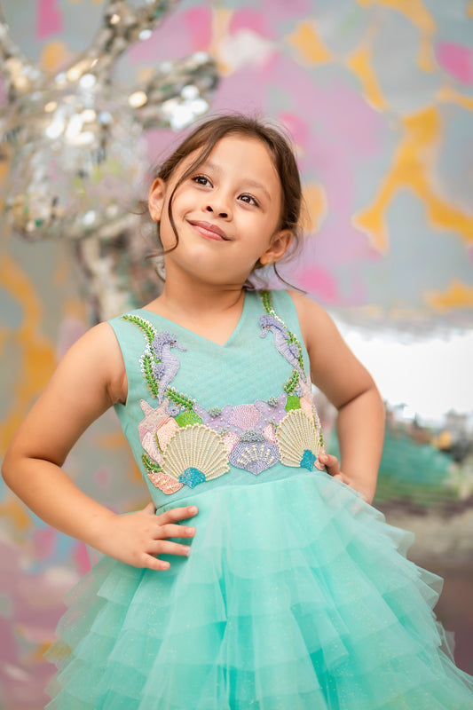 "Mermaid Lagoon" - Ocean Gradient Gown