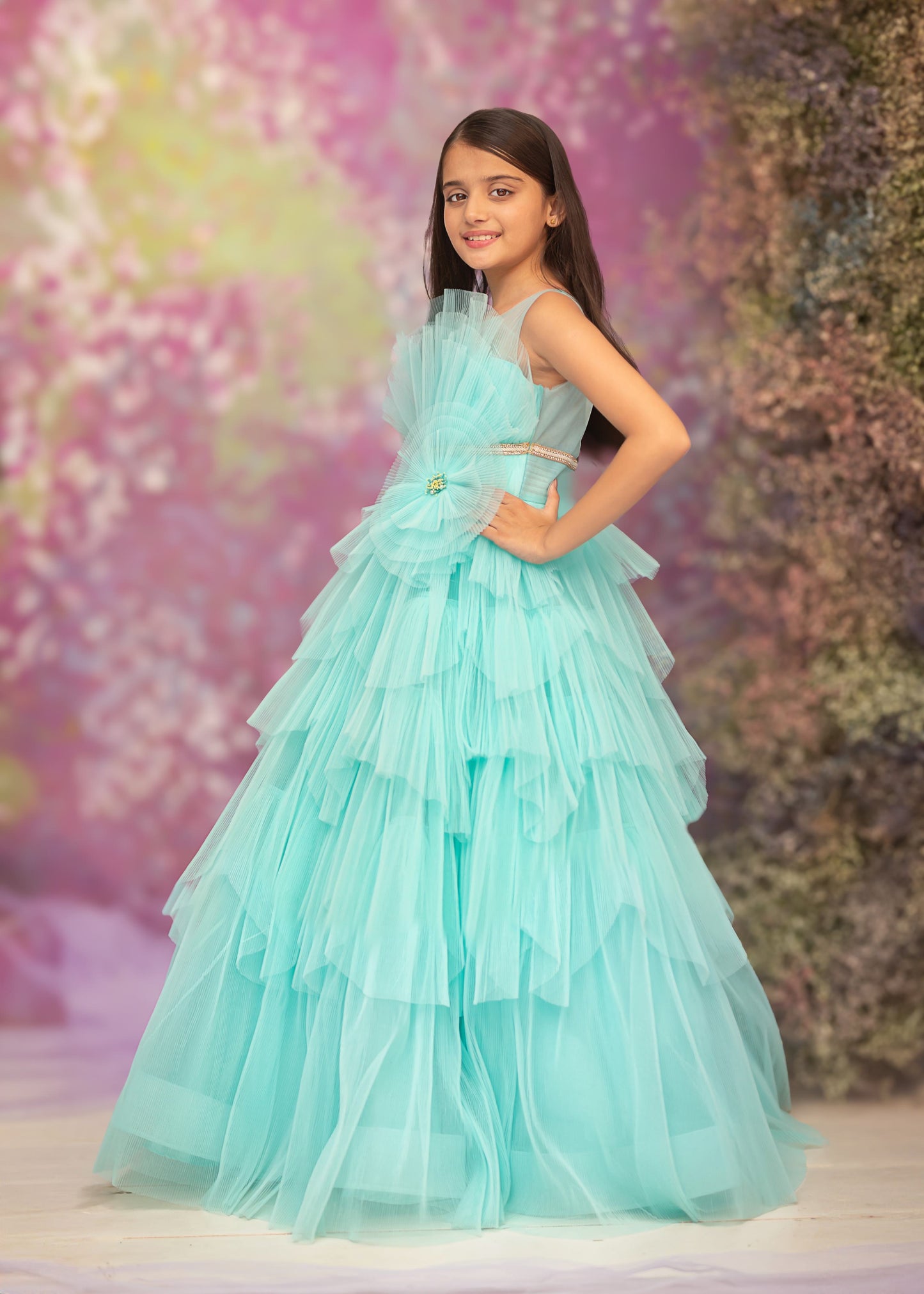 "Seafoam Dream" - Aqua Elegance Gown