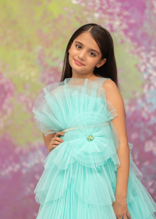 "Seafoam Dream" - Aqua Elegance Gown