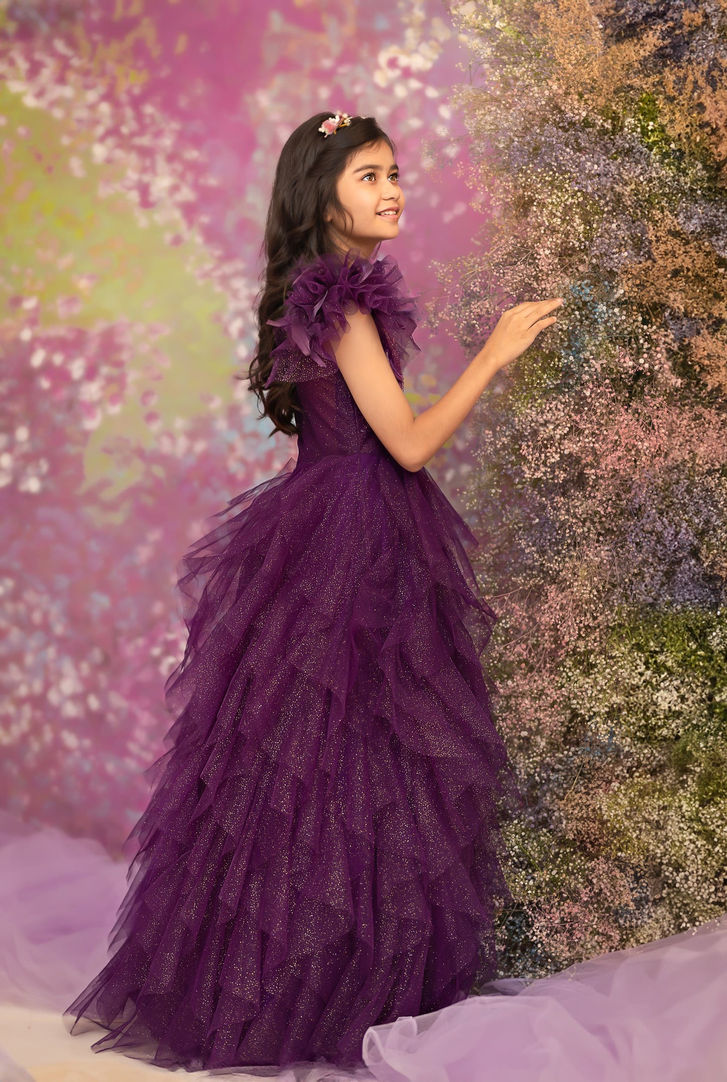 "Regal Amethyst" - Majestic Sparkle Gown