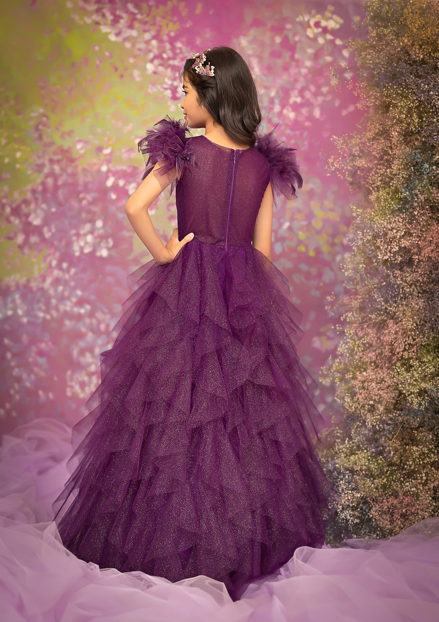 "Regal Amethyst" - Majestic Sparkle Gown