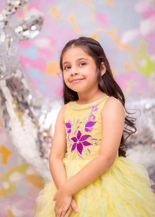 "Lemon Zest" - Sunshine Feather Gown