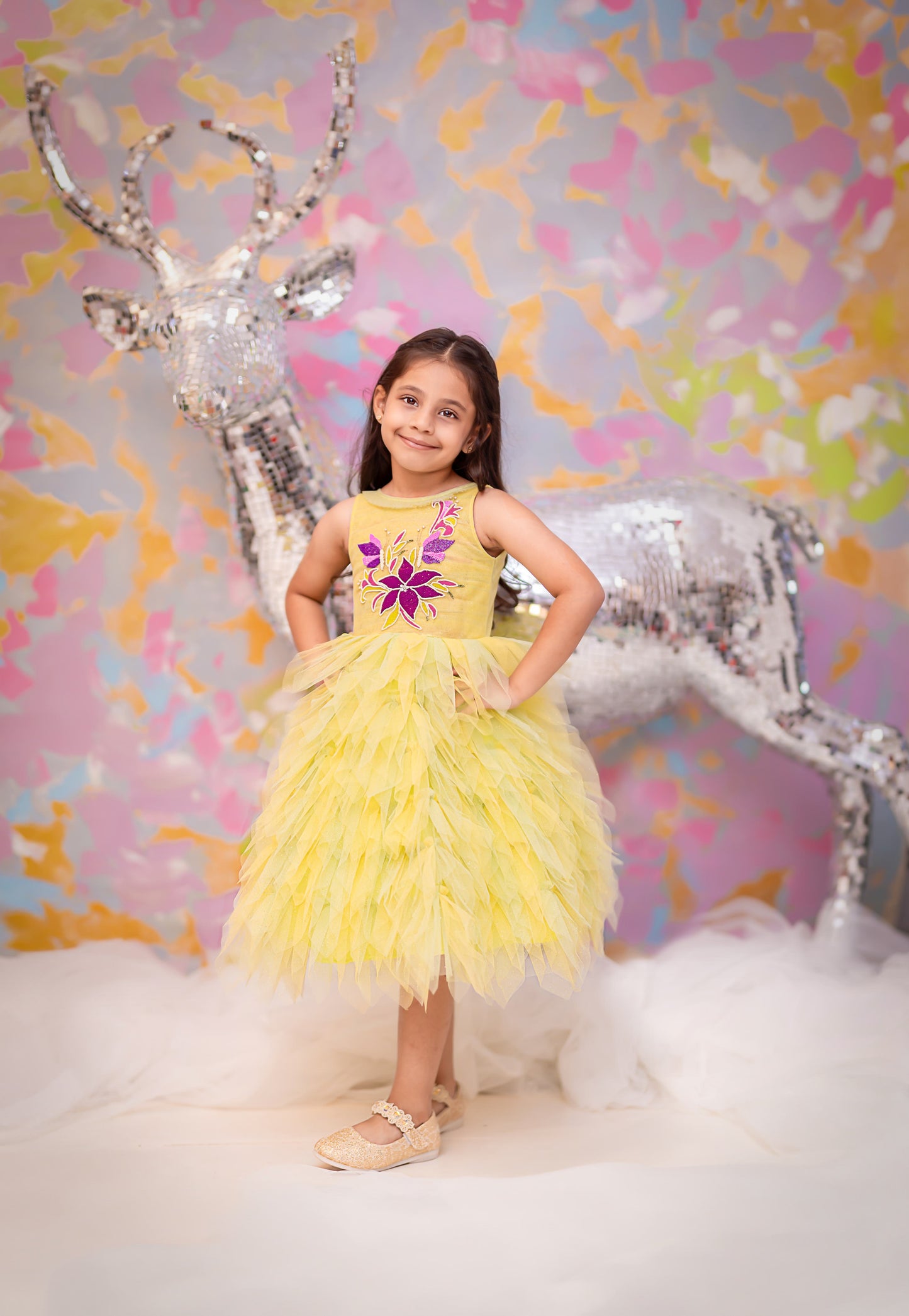 "Lemon Zest" - Sunshine Feather Gown