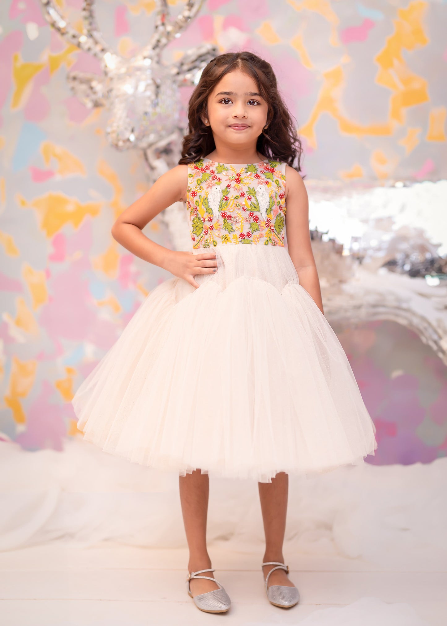 "Enchanted Garden" - Berry Blossom Gown