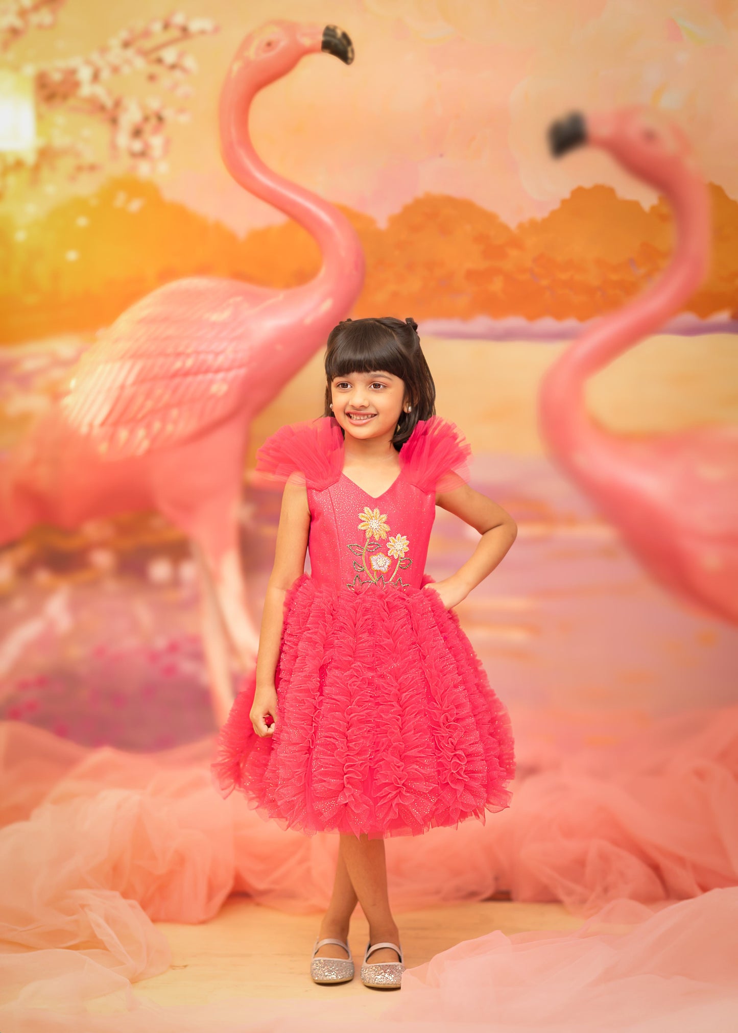 "Rose Rhapsody" - Blush Frill Gown