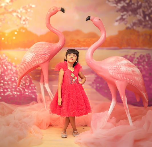 "Rose Rhapsody" - Blush Frill Gown