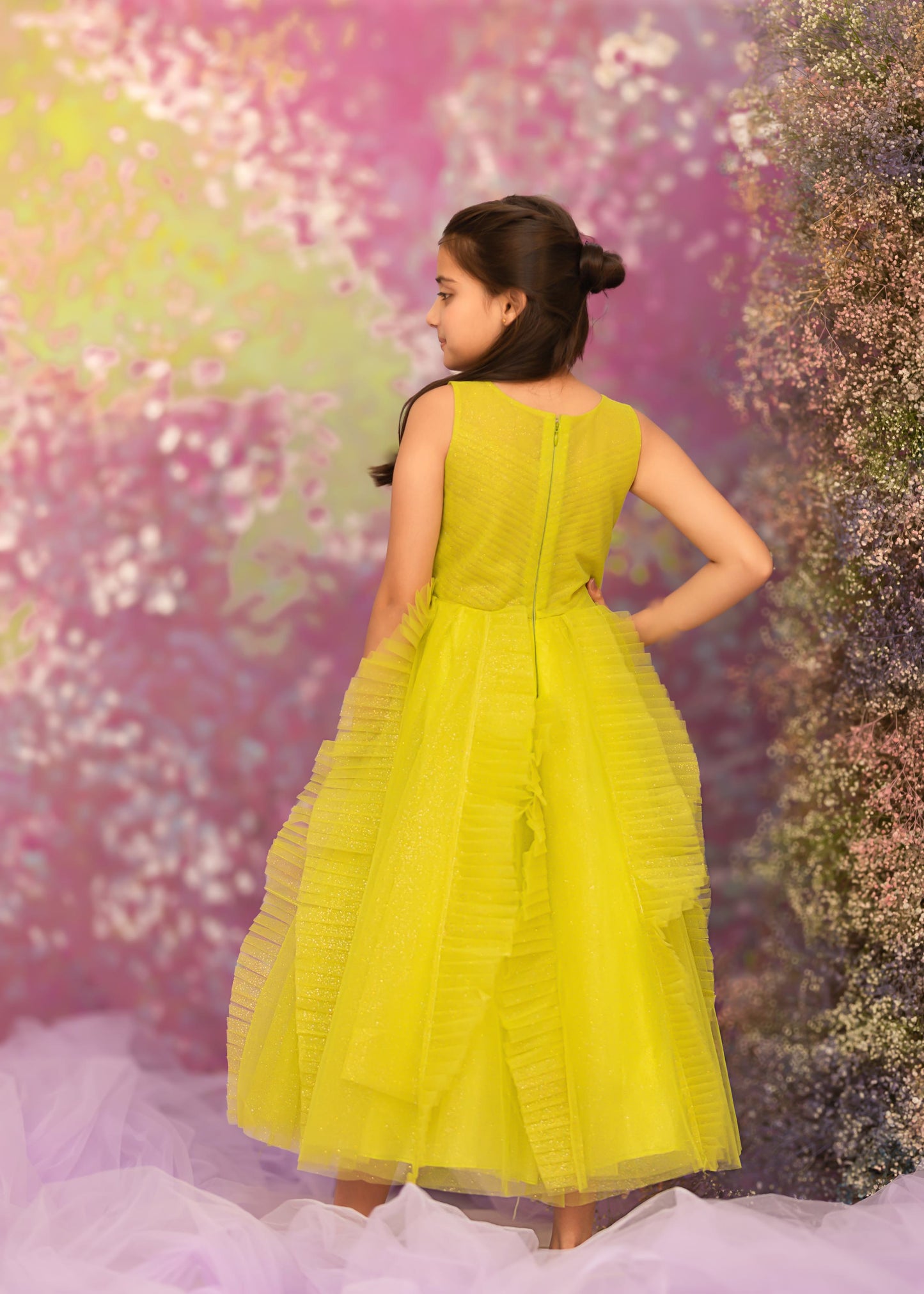 "Sunshine Bloom" - Vibrant Tulle Gown