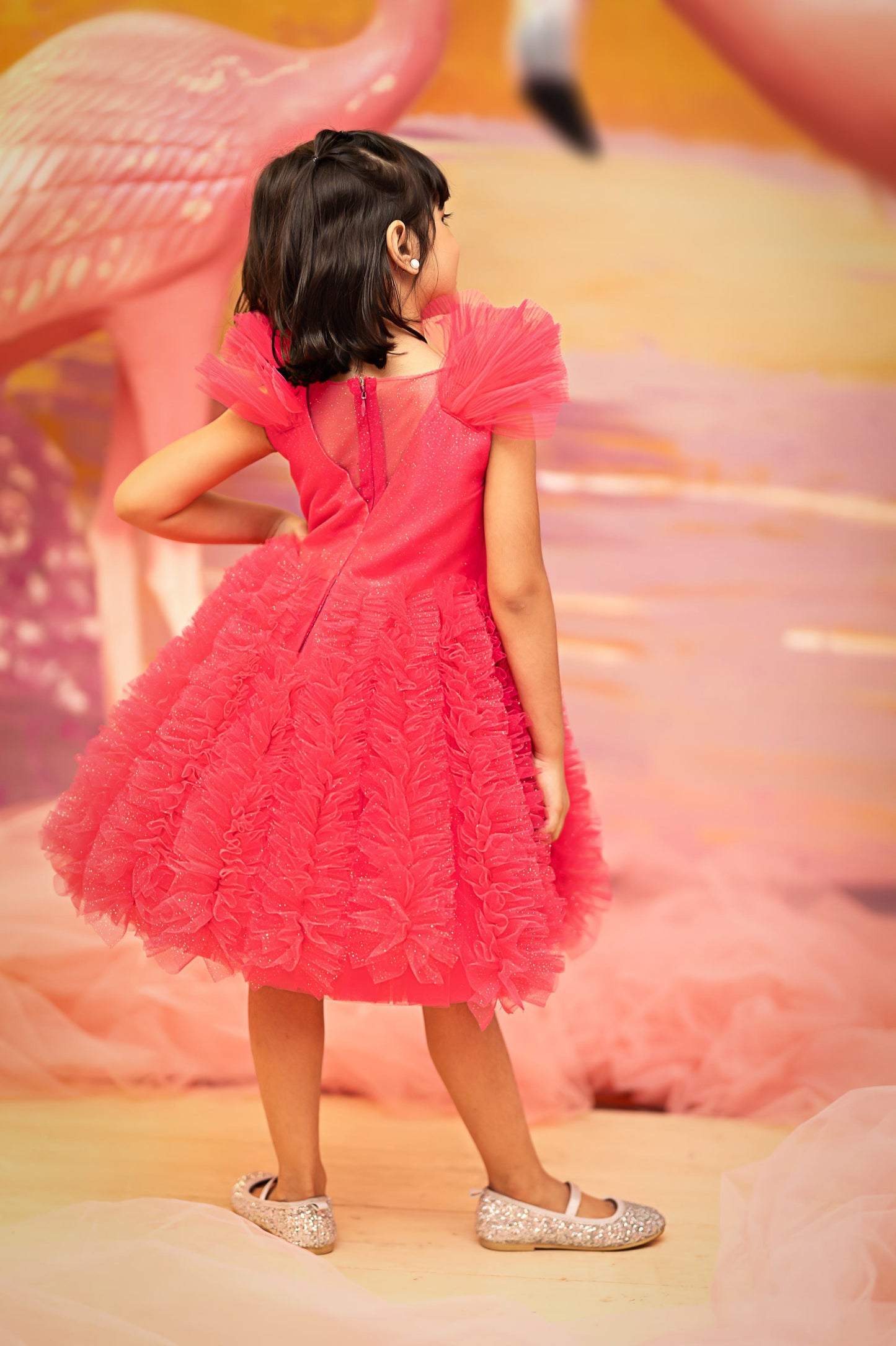 "Rose Rhapsody" - Blush Frill Gown