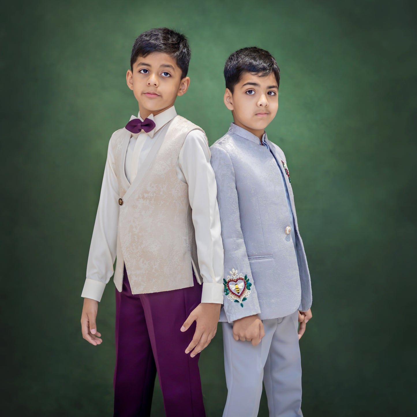 IVORY JACQUARD WAISTCOAT SET