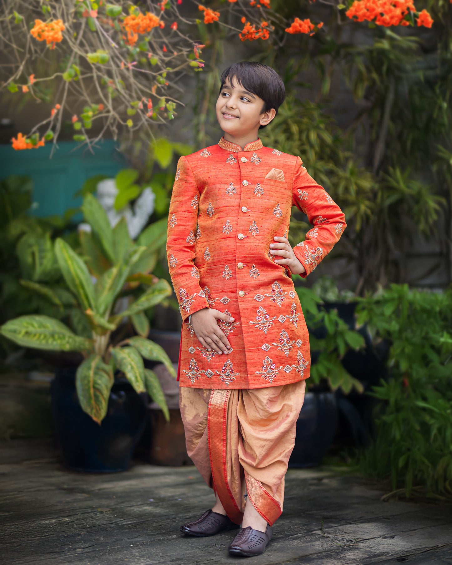 RED JEWELLERY DESIGN SHERWANI