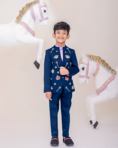 GOLDEN CROWN BLUE BLAZER SET
