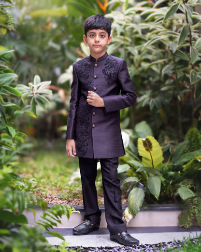 CHARCOAL HORSE SHERWANI