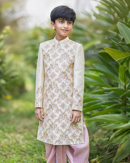 IVORY MOSSAIC SHERWANI