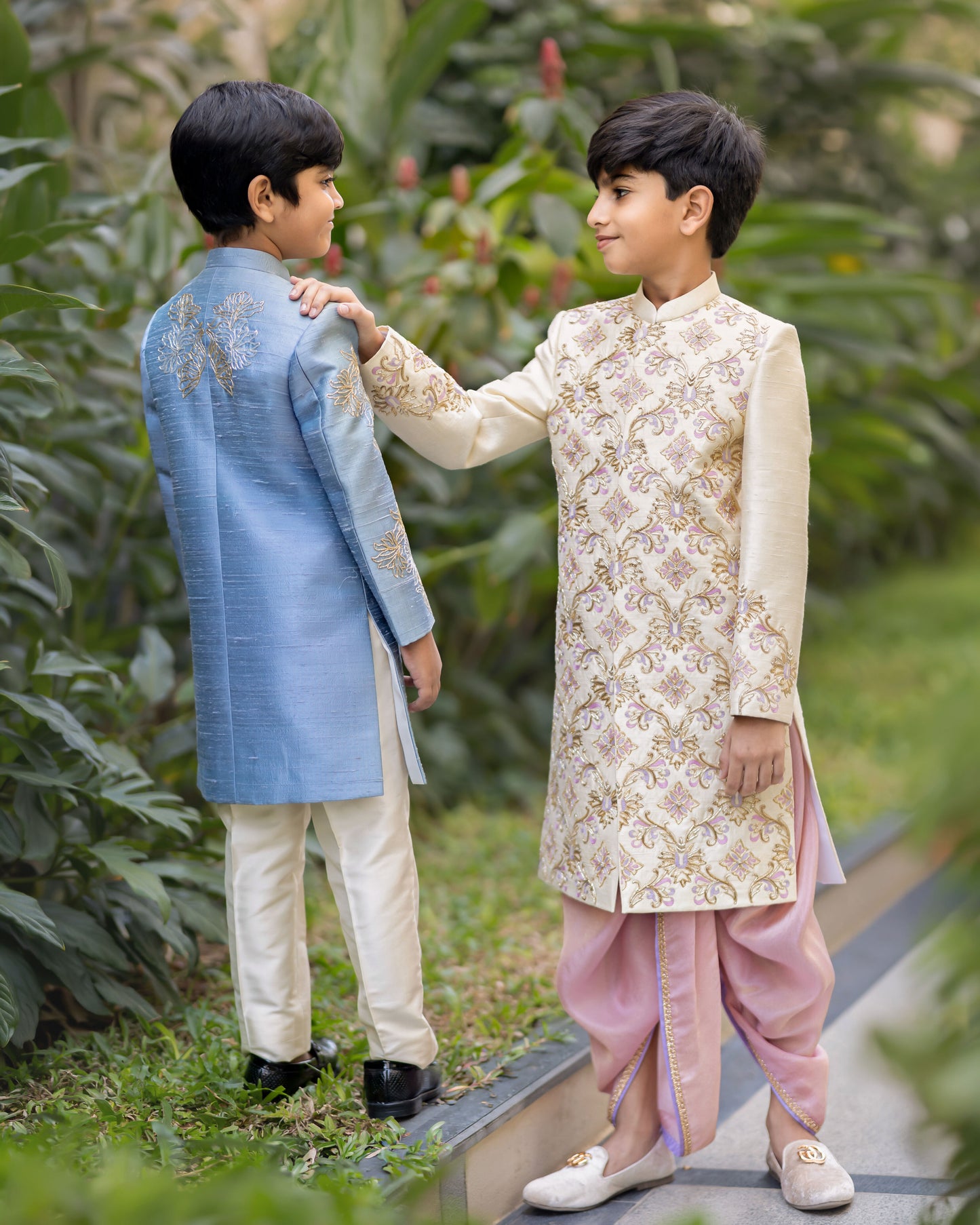 POWDER BLUE SHERWANI