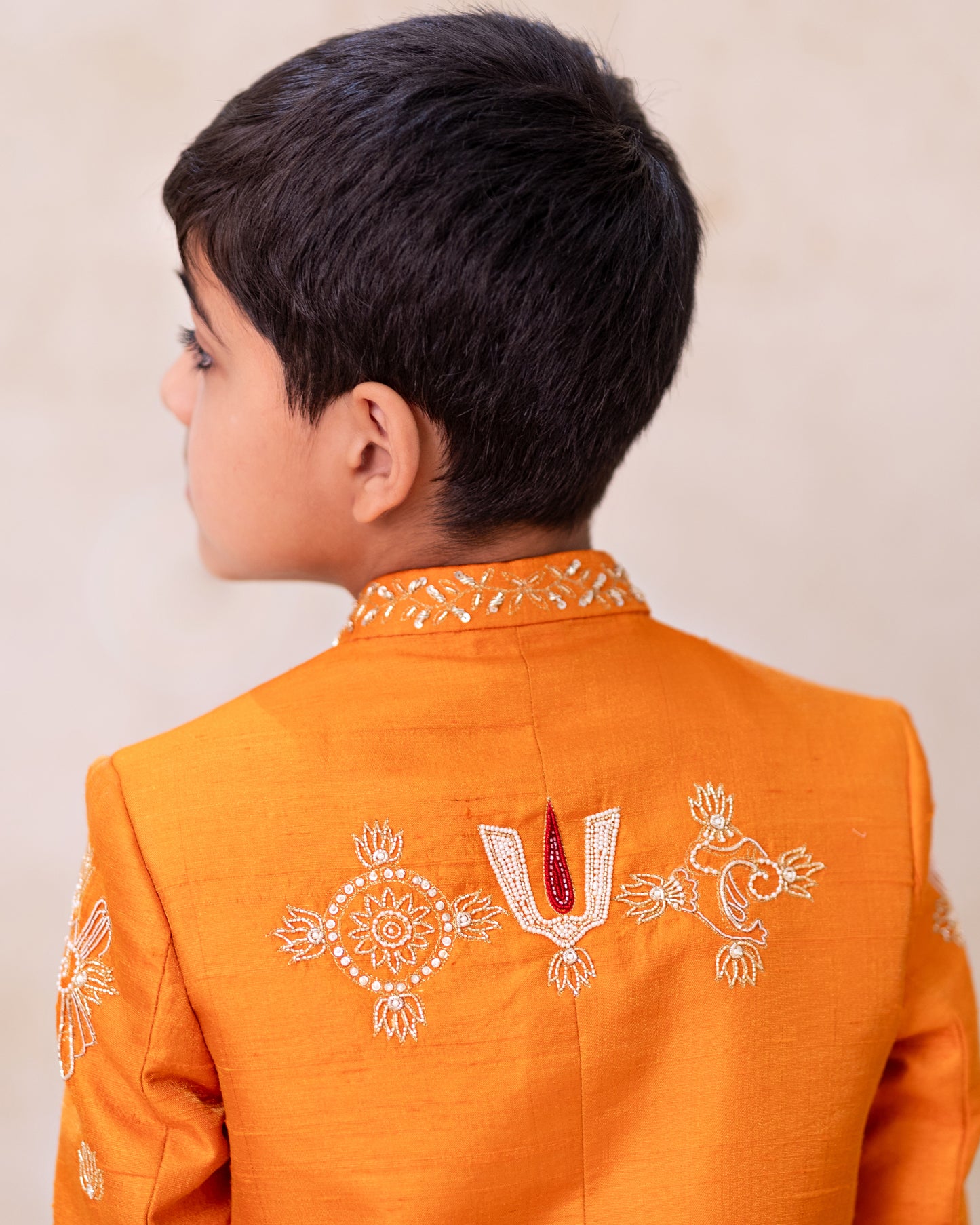 ORANGE NAMAM ORANGE SHERWANI