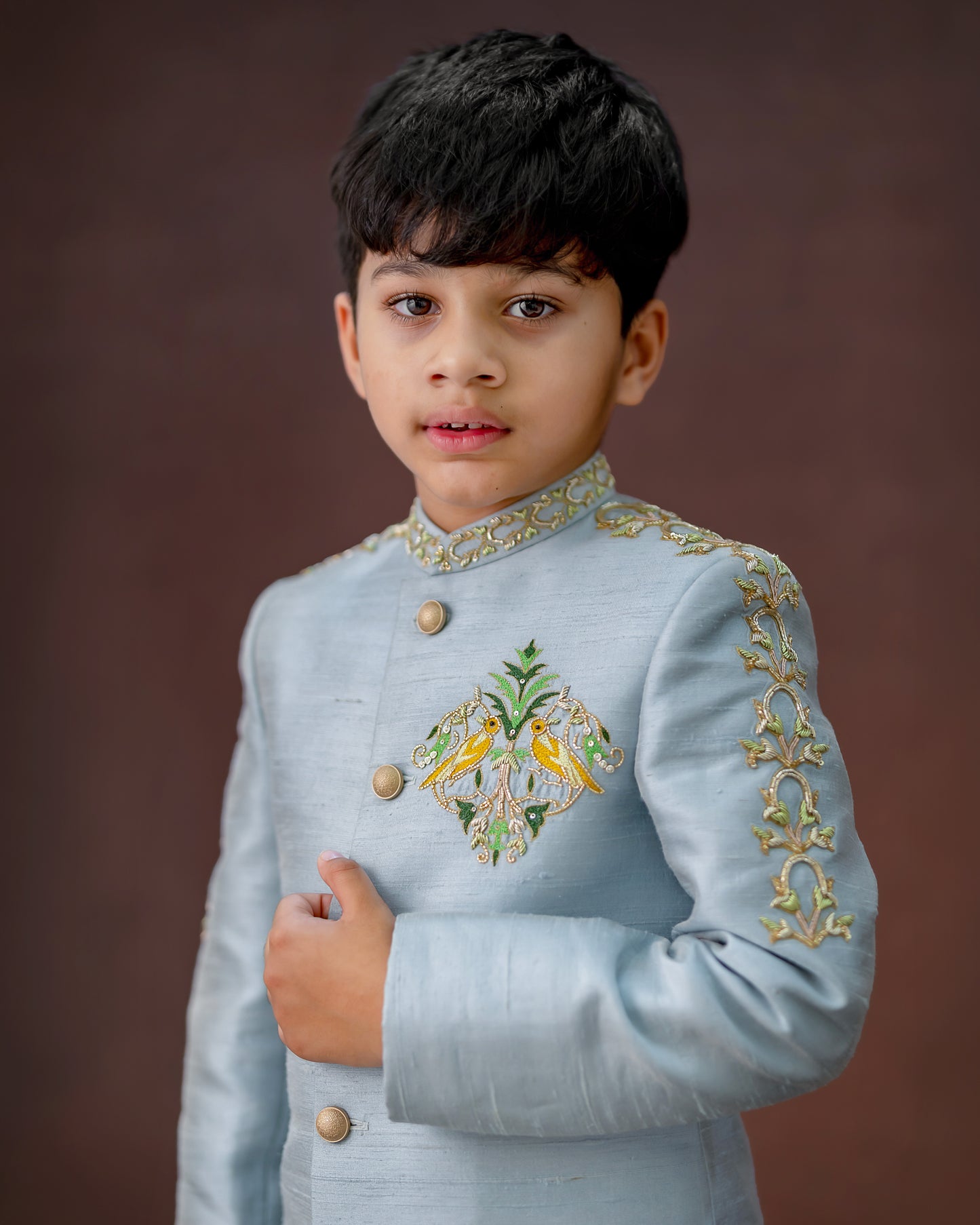 BLUE GOLDEN TEMPLE SHERWANI
