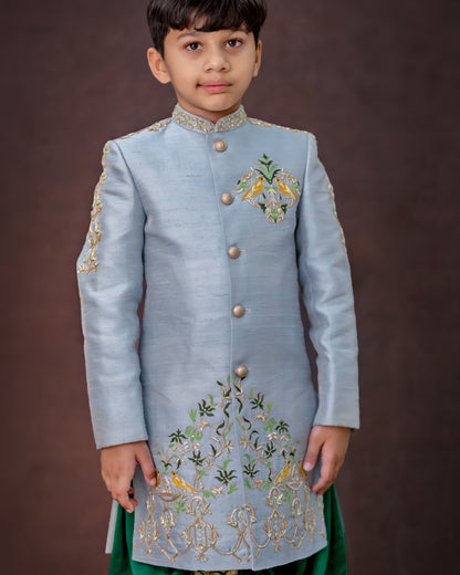 BLUE GOLDEN TEMPLE SHERWANI