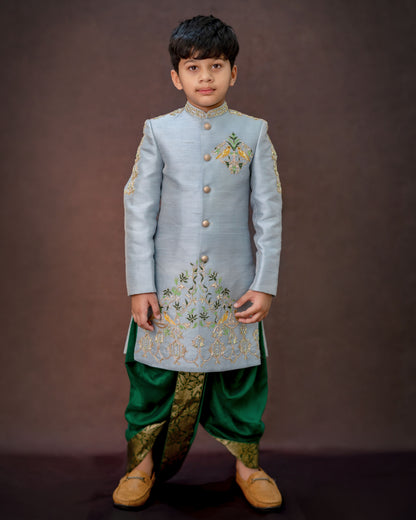 BLUE GOLDEN TEMPLE SHERWANI
