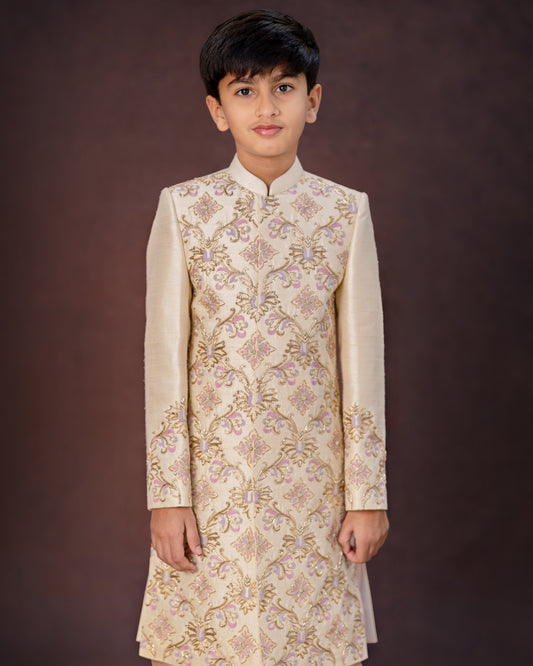 IVORY MOSSAIC SHERWANI