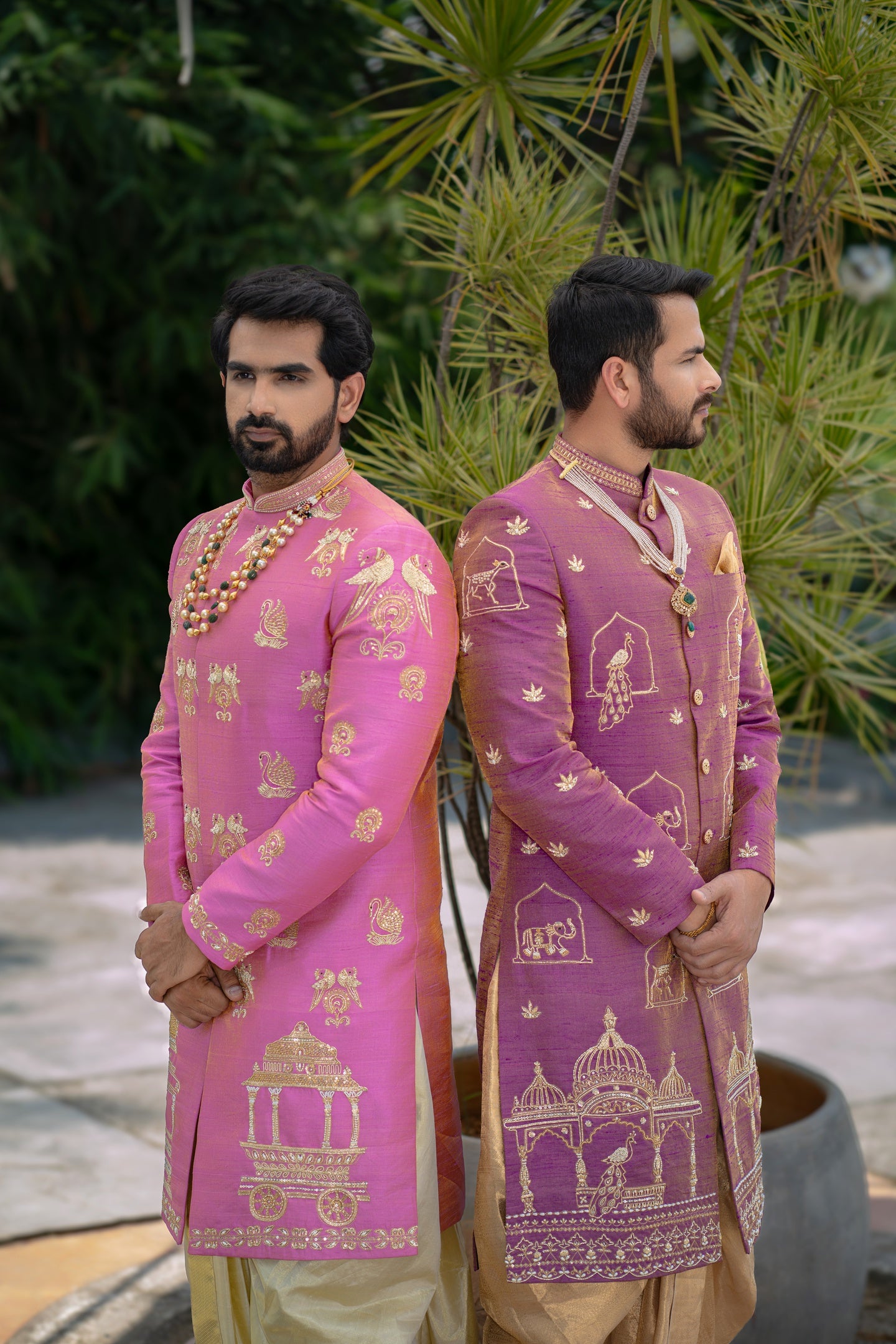 MAJESTIC MAGENTA MANDIR SHERWANI