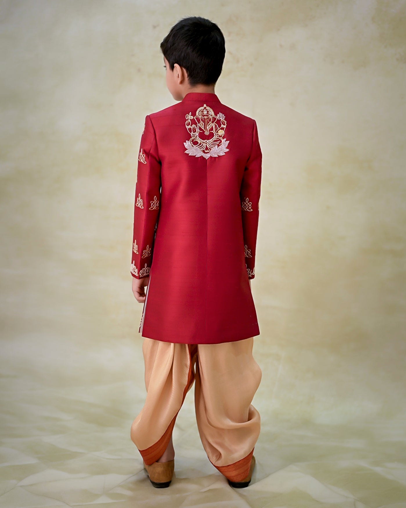RED KOLAM SHERWANI