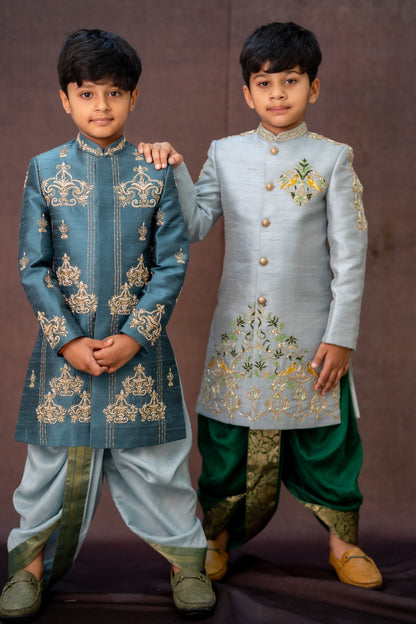 BLUE GOLDEN TEMPLE SHERWANI