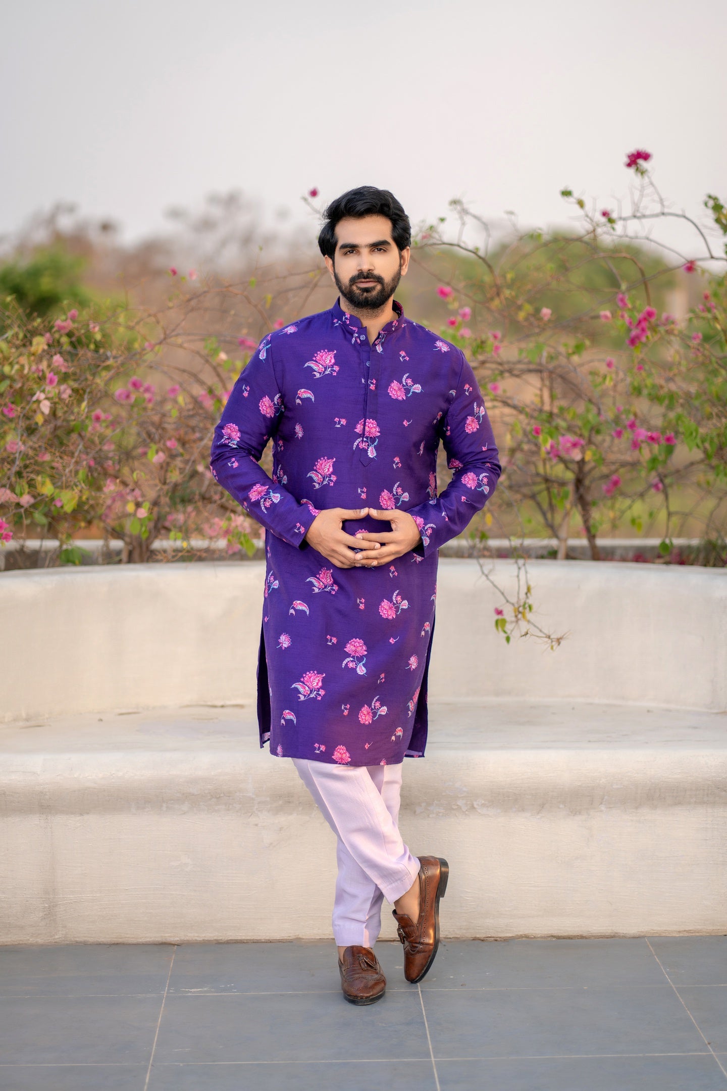 PURPLE CHINTZ KURTA