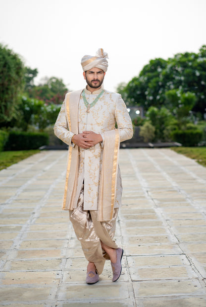 SILVER JAAL SHERWANI