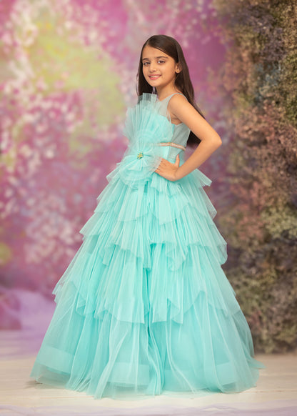 "Seafoam Dream" - Aqua Elegance Gown