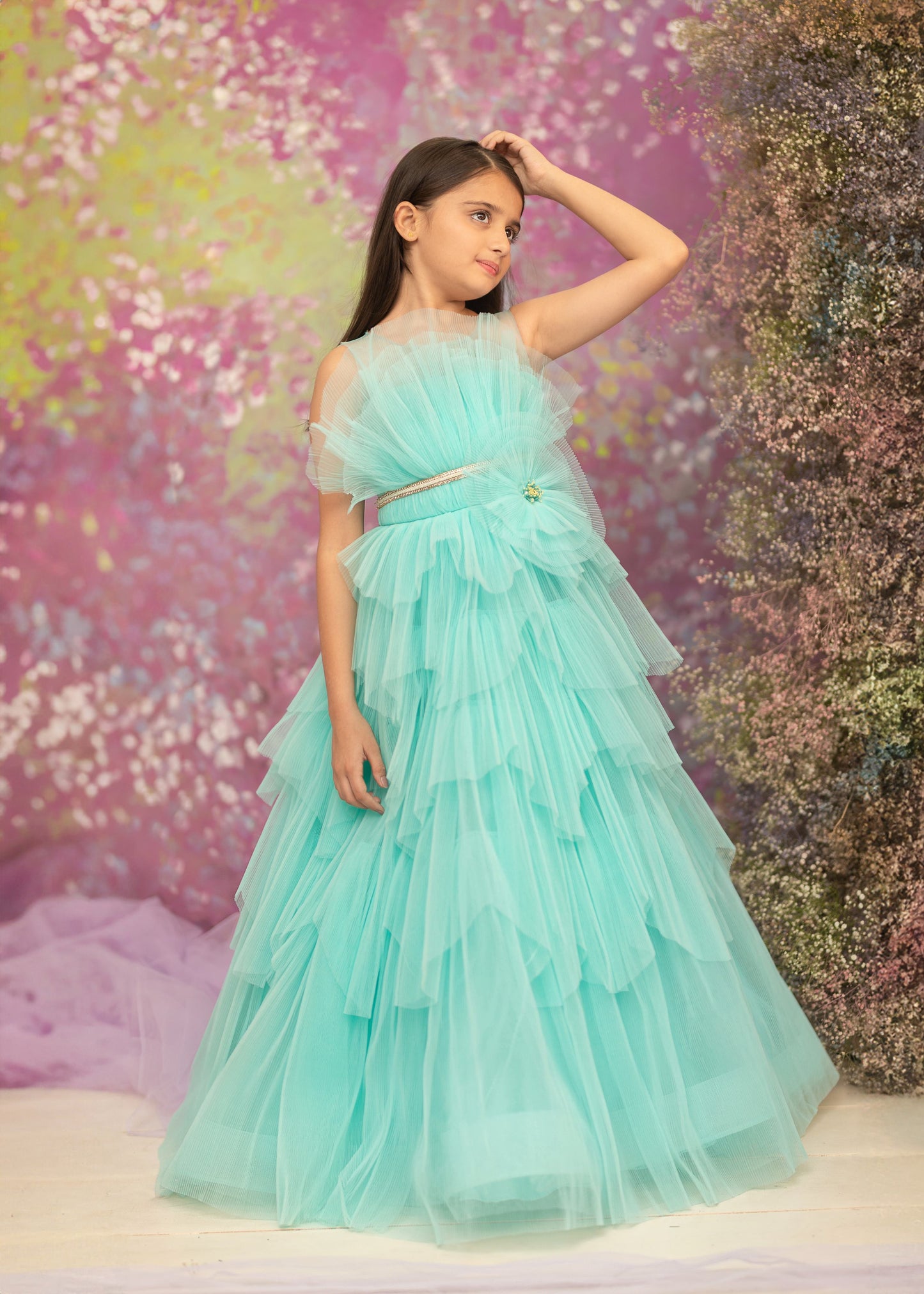 "Seafoam Dream" - Aqua Elegance Gown