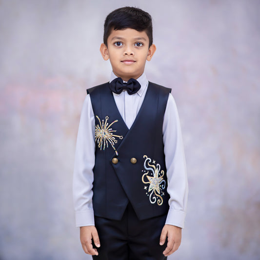 SPARKLING STARBURST WAISTCOAT SET