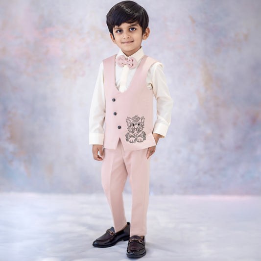 BLUSH TIGER CUB WAISTCOAT SET