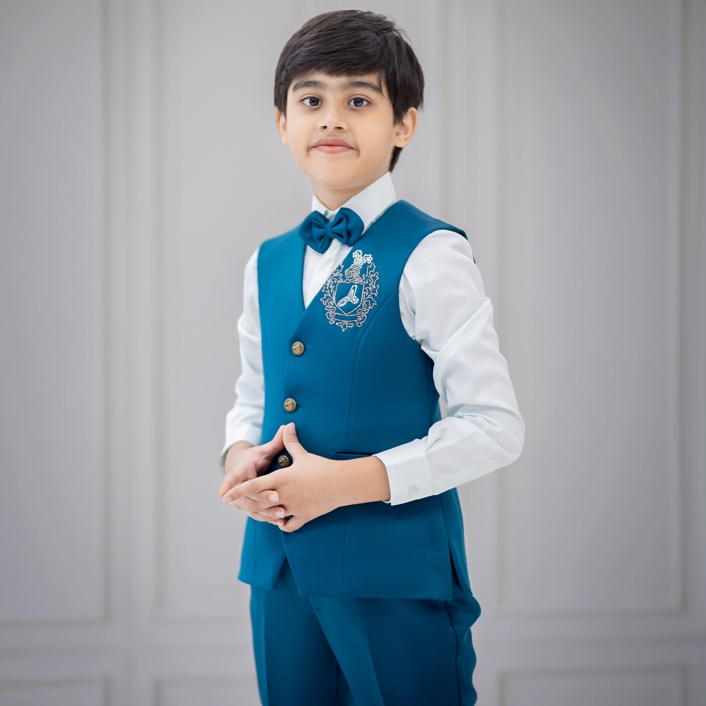 BLUE WAIST COAT SET
